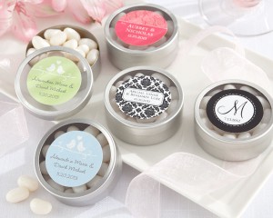 “Simply Sweet” Round, Personalized Candy Tin
