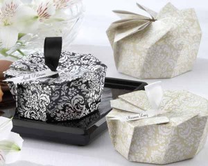 Damask Origami Favor Box